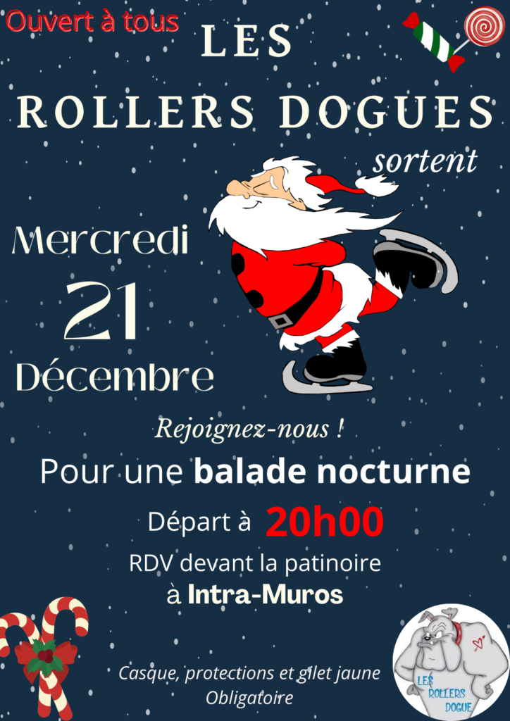 Affiche avec un père Noël sur fond bleu