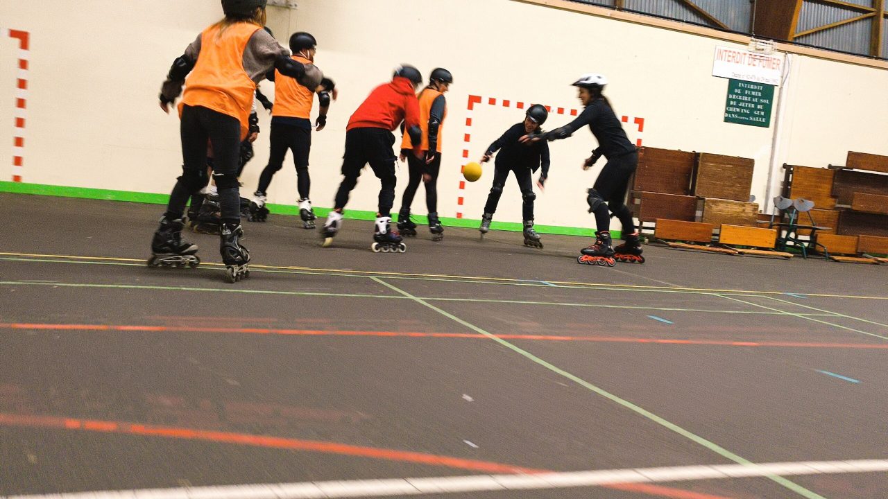 Séance en salle, Roller à Saint Malo